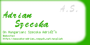 adrian szecska business card